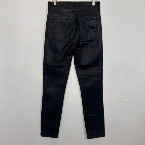 Citizens of Humanity Waxed Olivia Hi Rise Slim Black Shimmery Jeans Pants Sz 27 - Picture 7 of 16